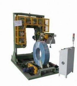 เครื่องพันฟิล์มยืดสำหรับบรรจุภัณฑ์ไม้แบบไฟฟ้า ควบคุมด้วย PLC มอเตอร์อัตโนมัติ 230V ใช้งานง่าย พร้อมระบบเกียร์ - Product Image 1