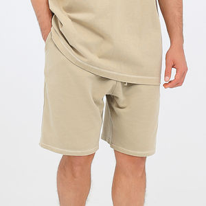 Service OEM Personnalisé – Short de Sport Homme 100% Coton avec Logo Personnalisé, Ourlet Fendu, Effet Délavé à l'Acide, Cordon de Serrage – Idéal Entraînement, Fitness, Course à Pied - Product Image 3