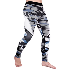High Quality Men's Yoga <b>Leggings</b> Solid <b>Pattern</b> Compression Tights for Sports Training Cotton Bamboo Fiber Breathable Elastic - Product Image 5