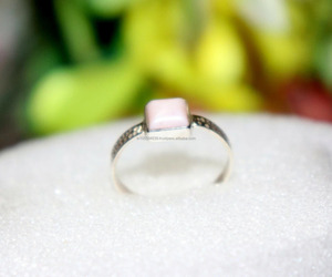 Elegant 925 Sterling Silver Hammered Gemstone Ring Handmade Pink <b>Opal</b> Jewelry for Women Natural Stone Main Stone <b>Gift</b> - Product Image 3