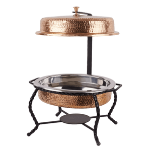 Plat à friser de luxe en métal et acier inoxydable, plaqué or, pour hôtel, Restaurant et mariage - Product Image 2