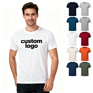 T-shirt uni en coton et polyester de haute qualité pour hommes, impression d'écran personnalisée, logo numérique, marque, taille plus, t-shirt décontracté - Product Image 1