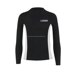 เสื้อแรชการ์ดผู้ชายลดราคาพิเศษ ป้องกันรังสียูวี แขนยาว ชุดดำน้ำ แห้งเร็ว เสื้อคอมเพรสชั่น โพลีเอสเตอร์ 180 กรัม - Product Image 6