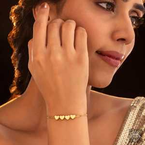 PRAO Elegant Heart <b>Charm</b> <b>Bracelet</b> Anti-Tarnish Fashion Jewelry - Product Image 1