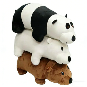 long <b>bear</b> plush pillow, lying panda stuffed animal, polar <b>bear</b> bolster plush, Holiday gift <b>cute</b> cartoon lying <b>bear</b> plush - Product Image 2