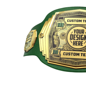 Custom Money-Themed Championship Belt Personalized Sports Belt with Custom Text and Design Ideal for Events and Collectors - Product Image 4