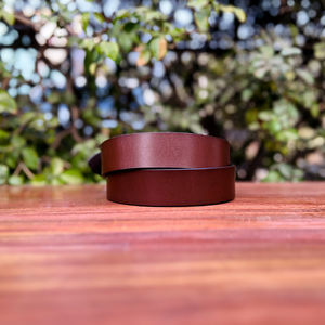 Ceinture de luxe en cuir de buffle pour homme, marron, formelle, avec boucle ardillon en laiton massif 35MM, durable pour le bureau - Product Image 2