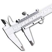 Pied à coulisse de laboratoire en acier inoxydable, précision +/-0,01 mm, résolution 0,01 mm, molette pratique