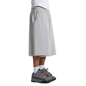 Pantalones Cortos Bermuda Largos Casuales para Hombre, Corte Ancho, Plisados, Estilo Cargo, Ecológicos, Cintura Elástica, Secado Rápido, Estampado Digital, 100% Algodón - Product Image 1