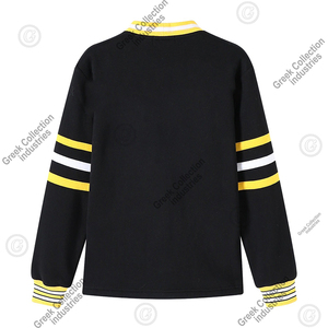 Custom Sorority Fraternity black <b>Cardigan</b> <b>Sweater</b> 100% cotton fleece Embroidered Greek Letter College University winter <b>cardigan</b> - Product Image 2