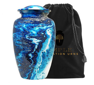 Urne funéraire Galaxy pour cendres humaines |   Urne funéraire en métal pour adultes |   Urne commémorative personnalisable écologique de 220 pouces cubes - Product Image 3