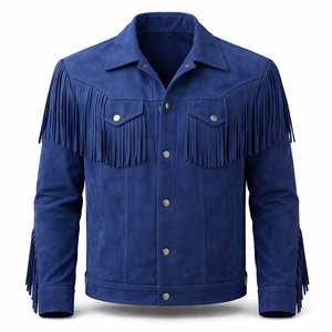 Wholesale Men's Leather <b>Fringe</b> <b>Jacket</b> Custom Design OEM Supplier - Manufacturer Direct Low MOQ - Product Image 1