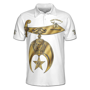 Polo personnalisé OES Order of The Eastern Star Masonic multicolores pour femmes, haute qualité, sur mesure, manches courtes - Product Image 4