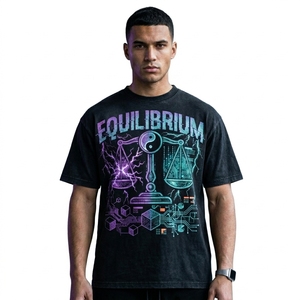 เสื้อยืดคอกลมโอเวอร์ไซส์ทรงหลวม แขนเสื้อแบบดรอปโชว์เดอร์ สตรีทแวร์ ผ้าคอตตอน 100% หนานุ่ม สำหรับผู้ชาย รับผลิตแบบ OEM - Product Image 4