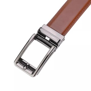 Ceinture en cuir véritable de haute qualité, design élégant, bande unie, réglable, extensible, boucle en acier confortable et personnalisable - Product Image 5