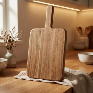 Tabla de cortar grande de roble para cocina, tablas de cortar resistentes con ranura para jugos, tabla de cortar de roble para picar - Product Image 1