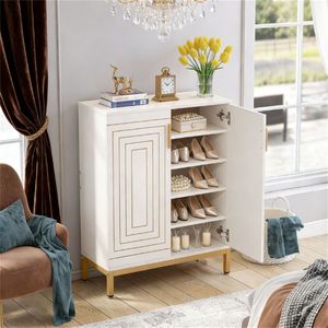 Scarpiera a 5 Ripiani con Ampio Spazio di Archiviazione, Mobile Salvaspazio per Ingresso e Soggiorno - Product Image 4