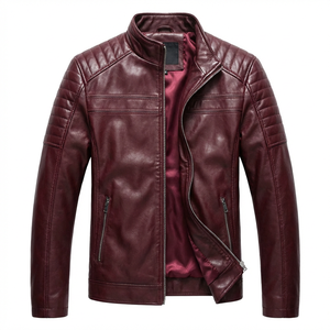 Blousons en cuir pour hommes, coupe ajustée, de luxe, personnalisés, très populaires, de haute qualité, avec fermeture éclair personnalisable, en vente. - Product Image 6