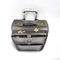 Valise à roulettes en cuir véritable avec poignée réglable Fabrication en usine OEM Taille personnalisée disponible Produit tendance Cabine