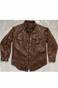 Veste en cuir marron pour homme de haute qualité pour usage décontracté - Product Image 1