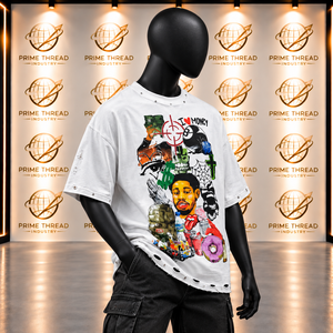 Wholesale Customize Men's Screen Printing <b>T</b> <b>Shirt</b> Men Oversized Heavyweight Cotton Streetwear Printed Boxy Fit Tees - Product Image 5
