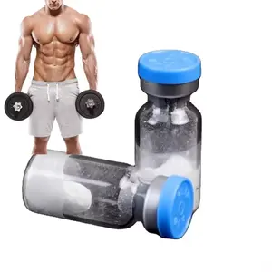 Custom bodybuilding weightlifting peptides vials round rubber dumbbell 10mg weight loss kits