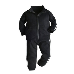 Conjunto Deportivo Gris con Capucha para Mujer, Manga Larga, Color Sólido, Estilo Casual para Otoño, con Bolsillos Laterales, Cintura Elástica, Trajes de Algodón para Niños - Product Image 5