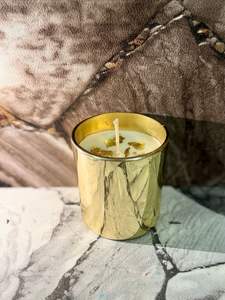 Polished Brass Candle Vessels Decorative Holder For Soy Wax Candle Making Elegant Table Centerpiece <b>Ornament</b> - Product Image 3