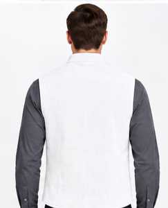 Men's Corduroy <b>Vest</b> Mandarin Collar Button Closure Full <b>Sleeve</b> - Product Image 2