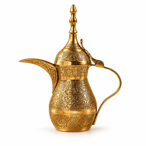 Middle Eastern Style <b>Metal</b> <b>Coffee</b> <b>Pot</b> With Ornate Carving For Tea Drinking - Product Image 1