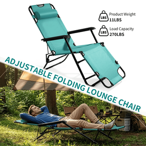 Sedia Pieghevole Verde Portatile a Doppio Uso, Reclinabile ed Estendibile per Spiaggia - Product Image 6