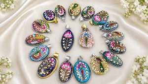 Colgantes de Aleación con Dijes de Flores Vintage, Chapados en Plata Antigua, con Incrustaciones de Cristales y Diamantes de Imitación, Joyería Unisex para Regalo - Product Image 3