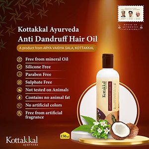 Aceite Capilar Anticaspa Kottakkal, Fórmula Herbal Ayurvédica para el Cuidado del Cuero Cabelludo, 150 ml - Product Image 4