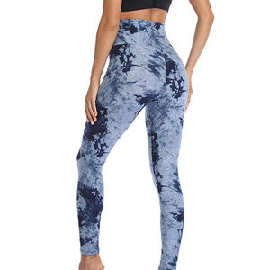 High Waisted Camo Printed Women's <b>Leggings</b> Full Length Stretch Fitness Workout Pants Gray White <b>Pattern</b> Knitted Fabric - Product Image 6