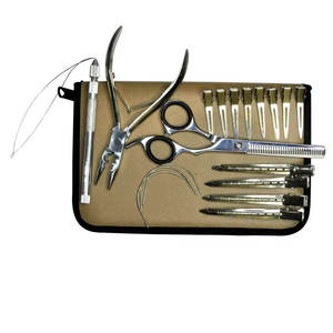 Kit d'accessoires professionnels pour extensions capillaires : Outil de retrait, boucle de traction, ciseaux, pinces multi-formes, perles, extensions capillaires en acier - Product Image 2