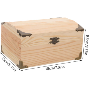 Premium Eco-Friendly Wooden Gift Box With Handcrafted <b>Wood</b> Ribbon Bow <b>Rustic</b> Decorative Keepsake Storage Box With Lid On Sale - Product Image 2