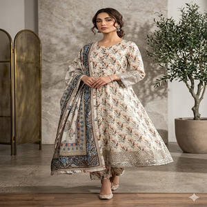 Trajes Salwar Kameez Bordados para Mujer, Paquistaníes, de Alta Calidad, Últimos Colores Exclusivos de Primavera/Verano 2022, en Tela Lawn Importada, Excelente - Product Image 1