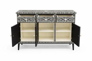 Cajón con Incrustaciones de Hueso de ILAHI, Diseño Moderno con Detalles de Ágata, Mueble Portátil para el Hogar - Product Image 5