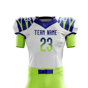 Men's American Football Jersey 23 Gradient White Blue Green Short Sleeve Moisture Wicking Breathable 100% Polyester <b>Athletic</b> Fit - Product Image 3