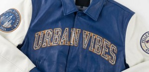 Custom <b>Men</b> Premium Real Cowhide Leather <b>Varsity</b> <b>Jacket</b> Rhinestone Letterman <b>Jacket</b> Streetwear Embroidery <b>Varsity</b> <b>Bomber</b> <b>Jacket</b> - Product Image 5
