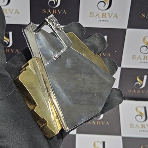 จี้เพชรโมอิสซาไนต์ SARVA แบบสั่งทำพิเศษ เงินแท้ 925 ชุบทอง ดีไซน์ฮิปฮอป ทรงเหลี่ยมเจียระไนวิบวับ ระดับความสะอาด VVS1 ฝังแบบช่องการ์ตูน - Product Image 6
