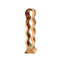 Support à vin moderne en bois à ondulations verticales, présentoir de bouteilles pour table, étagère décorative pour la maison, le bar, le restaurant, vente en gros