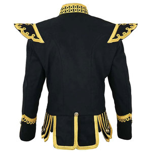 Veste écossaise doublet Highlander Ventoria Enterprises 2026 la plus vendue, en laine noire, sur mesure, pour bagpiper, coupe droite - Product Image 5