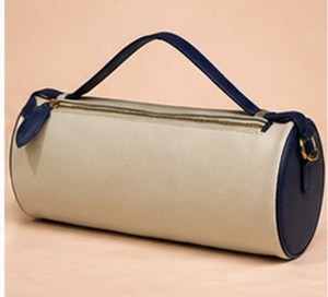 Sac à main cylindrique en cuir véritable de qualité supérieure pour femme, style vintage, avec fermeture éclair, sac à bandoulière de luxe, sac à main de mode, vente en gros OEM ODM - Product Image 2