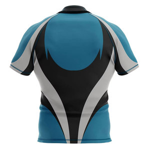 Maillot de rugby respirant grande taille pour l'entraînement sportif en extérieur, impression par sublimation, tenue d'équipe personnalisée, tissu 100 % polyester - Product Image 3
