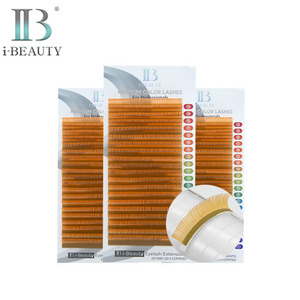 ต่อขนตา I-Beauty -ib รุ่นพรีเมี่ยมสีส้ม ขนตาคุณภาพสูงจากเกาหลีใต้ วัสดุ PBT รุ่น SM-C12/SM-C16/SM-C20 - Product Image 1