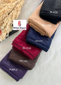 Breathable Plain <b>Scarf</b> Fabric Cotton Viscose Polyester Lightweight Woven Neckwear Textile Bulk OEM ODM Private Label Manufacture - Product Image 6