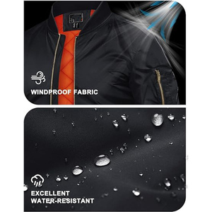 Chaqueta Bomber Unisex Personalizada de Alta Calidad, Estilo Nuevo, Venta al por Mayor, Chaqueta de Otoño con Cuello Alto, Chaqueta de Piloto - Product Image 3