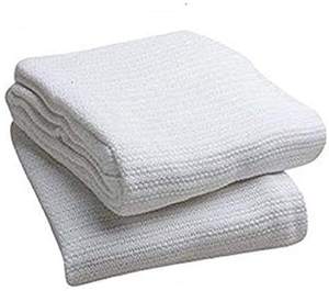 100 Percent Cotton Hospital Blanket Breathable Soft <b>Knitted</b> <b>Throw</b> For Patient Care Machine Washable Medical Bedding - Product Image 5