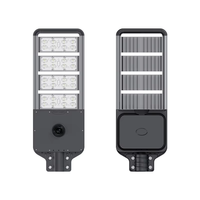 Lampe de rue LED tout-en-un à panneau solaire monocristallin en aluminium moulé de précision IP65, garantie 3 ans pour les parkings routiers